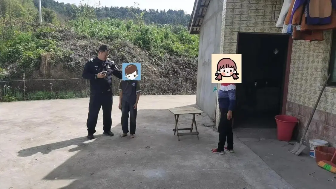 ▲男孩被民警找回