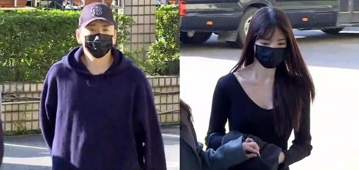 王大陆与其女友阙沐轩12月17日现身法庭。图源:台视新闻网