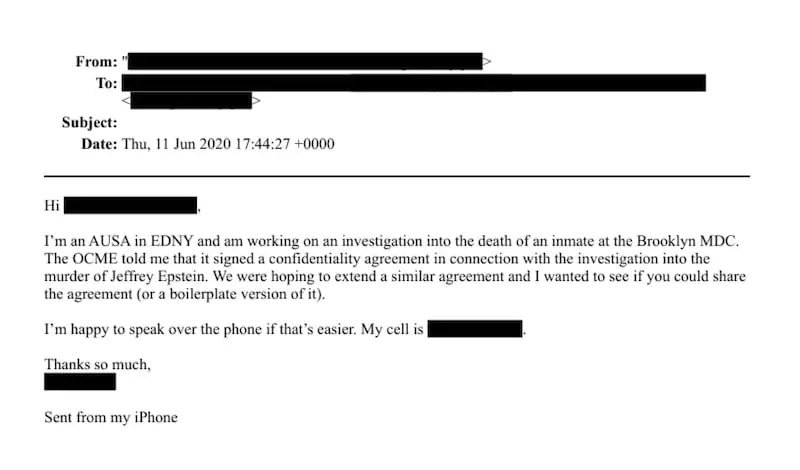 图为邮件截图。 图源:《野兽日报》报道配图